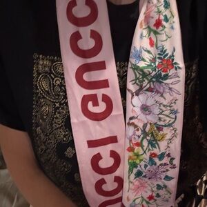 Floral Pink  Gucci Scarf